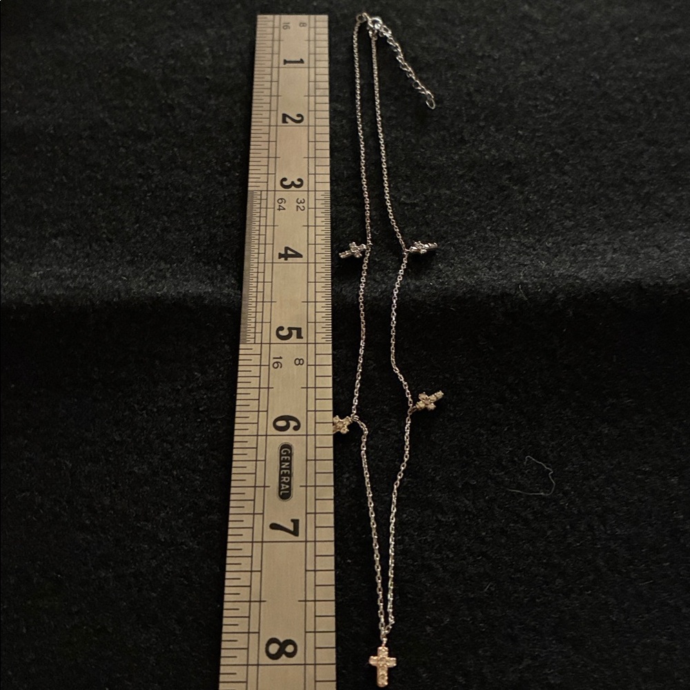 Vintage Religious Jewelry Lot 5 With One Elegant Silver Plated Cross Necklace - Picture 5 of 8